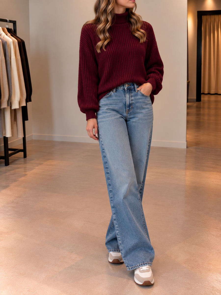 Roosje Chunky Knit Drop Shoulder Sweater