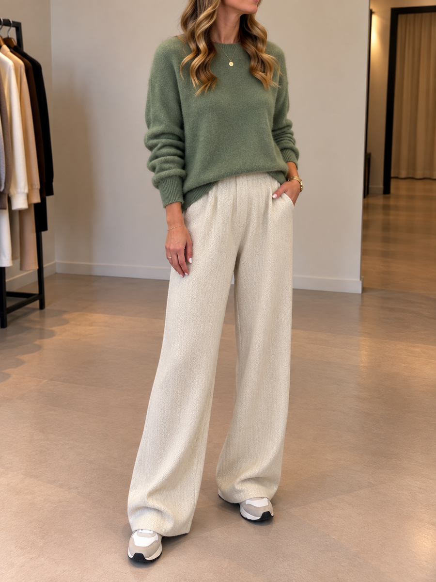 Ilka Classic Crew Neck Knit Sweater