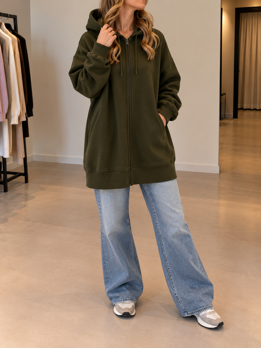 Vivien Oversized Zip Up Hoodie