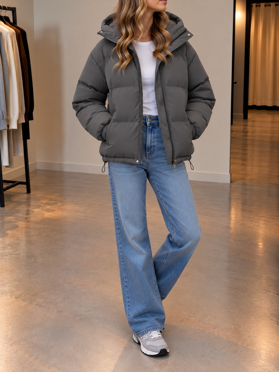 Felina Oversized Stand Collar Puffer Jacket