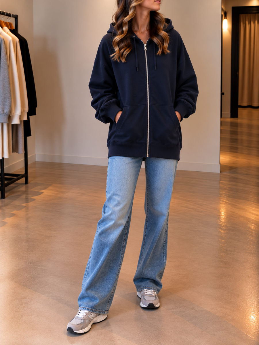Fleur Zip Up Hoodie