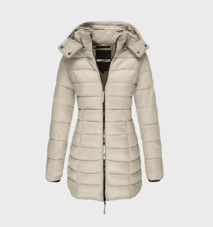 Joleen Long Quilted Hooded Coat