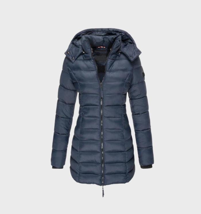 Joleen Long Quilted Hooded Coat