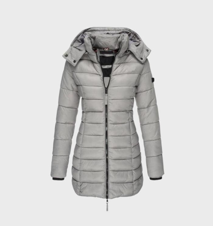 Joleen Long Quilted Hooded Coat