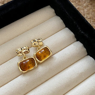 Micara - Amber Block - Earrings