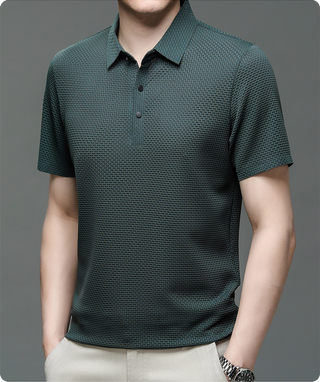 Morten - Men's mesh polo shirt - Casual elegance