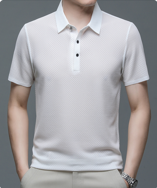 Morten - Men's mesh polo shirt - Casual elegance