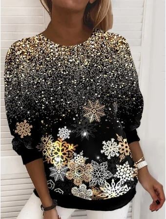 Helene Sequin Snowflake Christmas Sweater