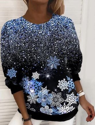 Helene Sequin Snowflake Christmas Sweater
