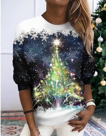 Helene Sequin Snowflake Christmas Sweater