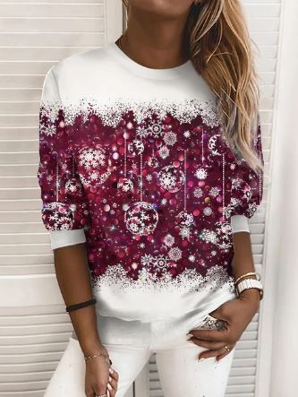 Helene Sequin Snowflake Christmas Sweater