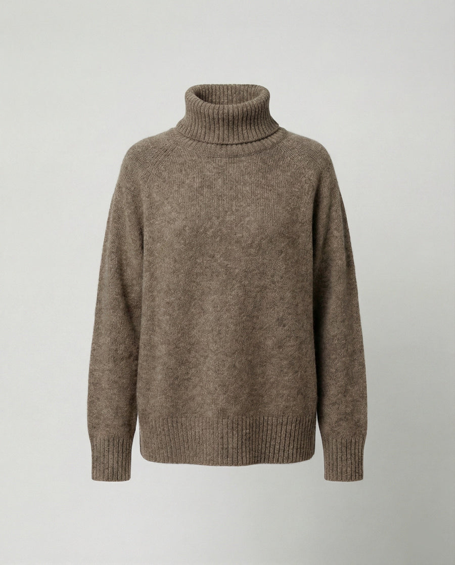 Zita Oversized Turtleneck Knit Sweater