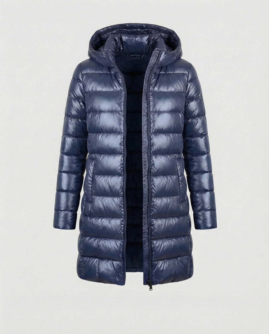 Lia Long Ultralight Hooded Puffer Jacket