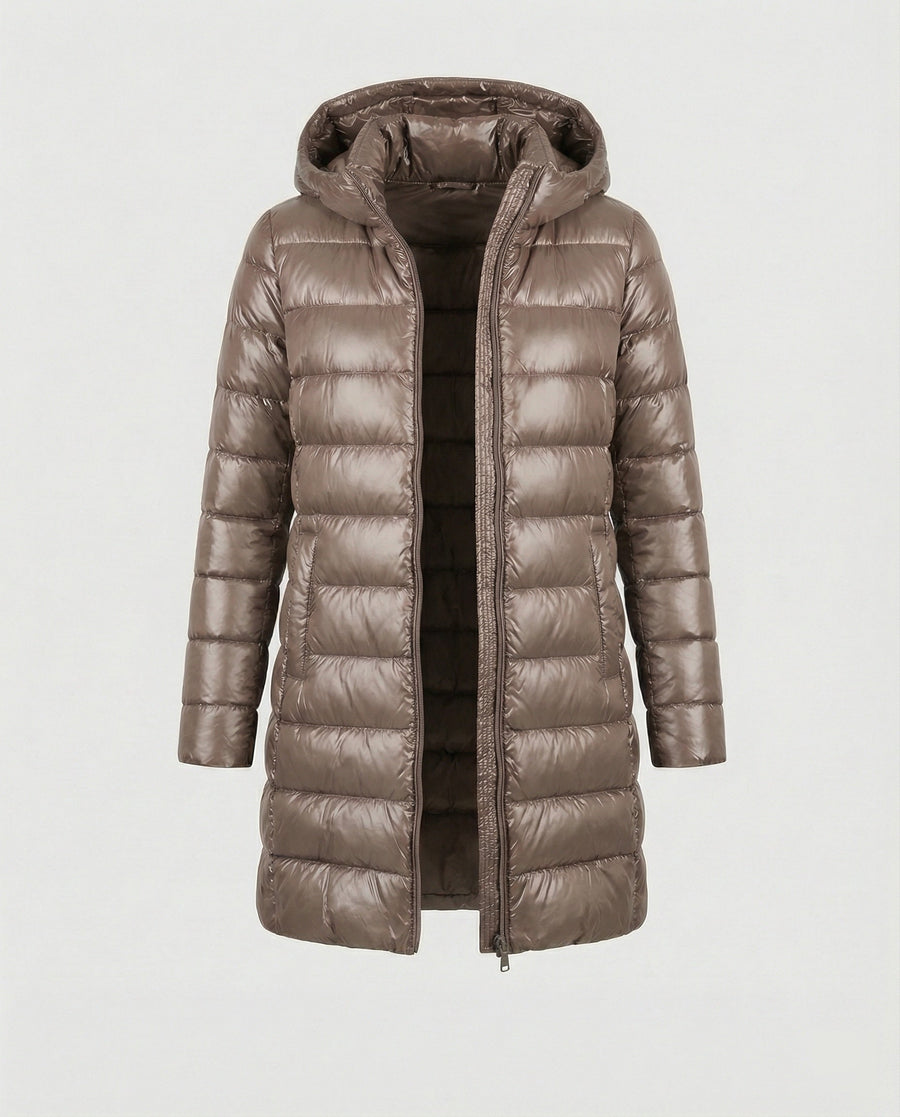 Lia Long Ultralight Hooded Puffer Jacket