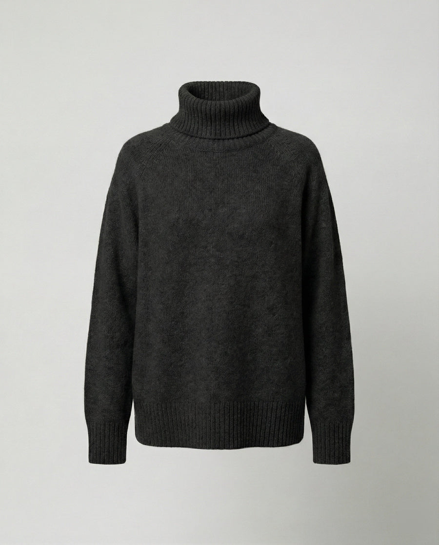 Zita Oversized Turtleneck Knit Sweater