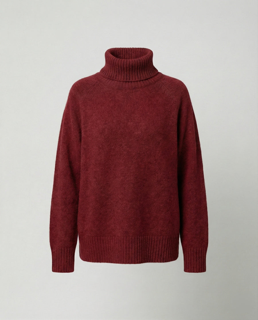 Zita Oversized Turtleneck Knit Sweater