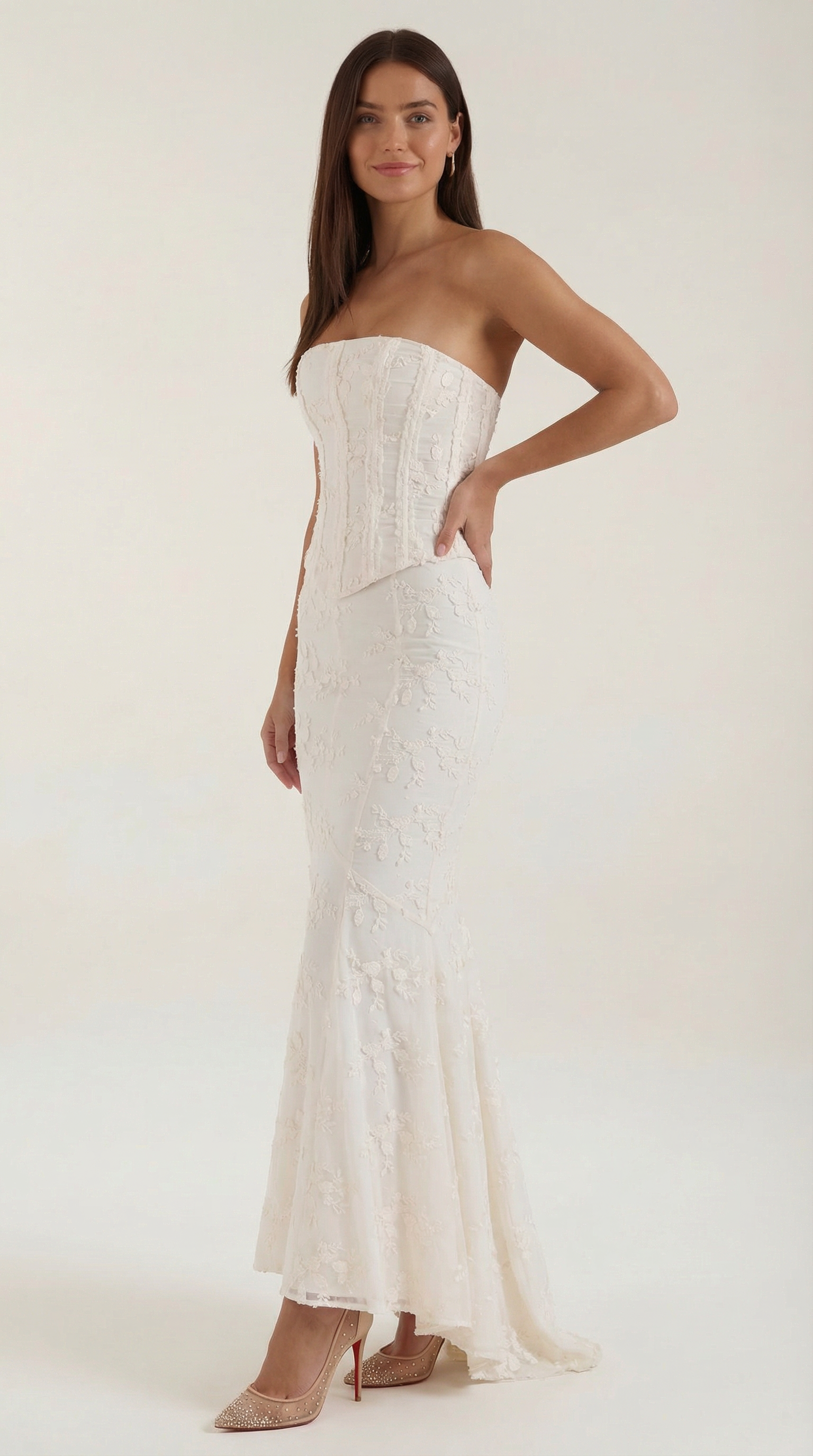 chinese dress ladies Anastasia Corset Lace Maxi Dress