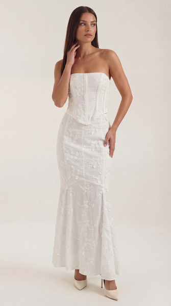 Anastasia Corset Lace Maxi Dress