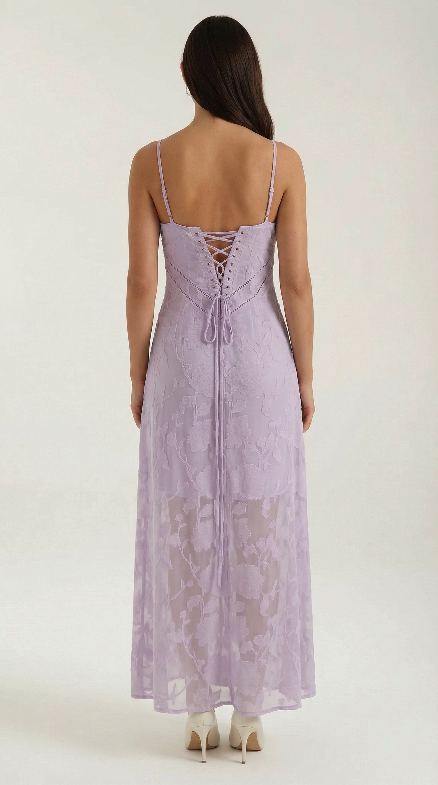 maxi dress rosa Arabelle Lace Maxi Dress - Orchid - M