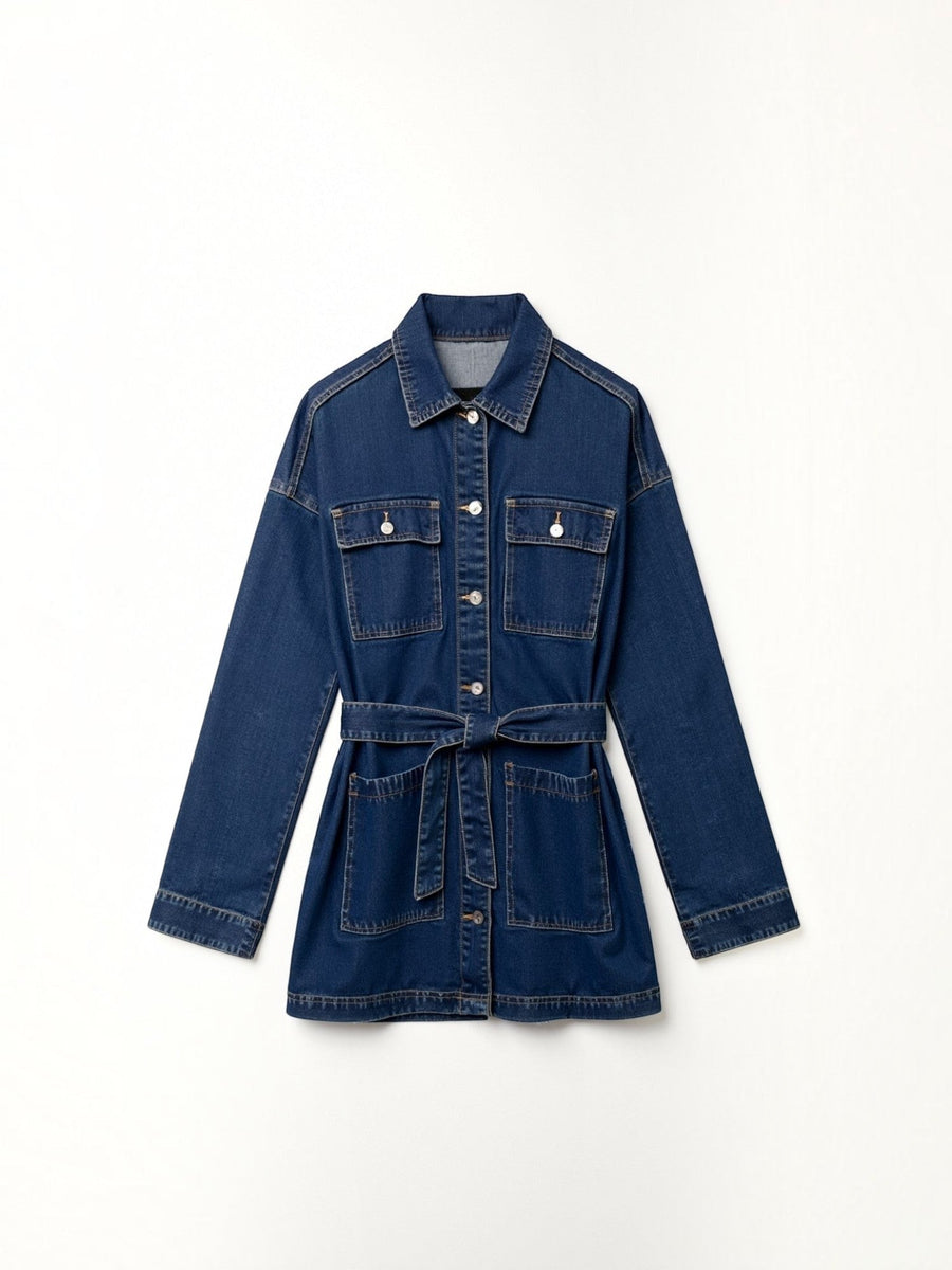 Alice Belted Oversized Denim Jacket