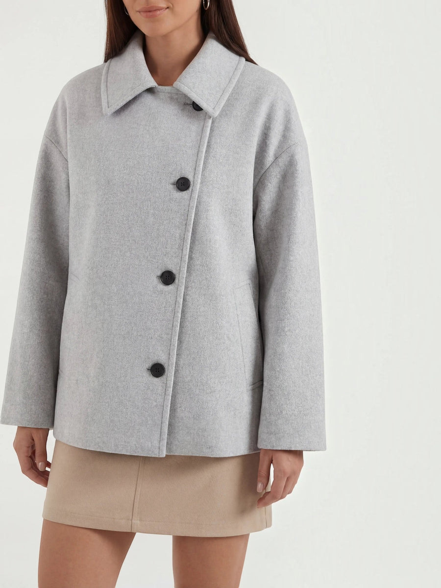 Amanda Button Front Short Coat