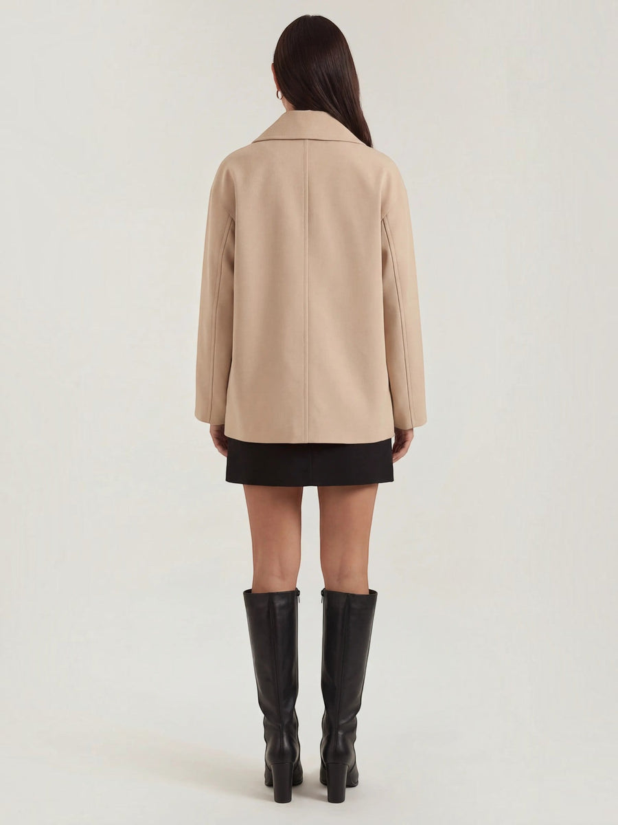 Amanda Button Front Short Coat
