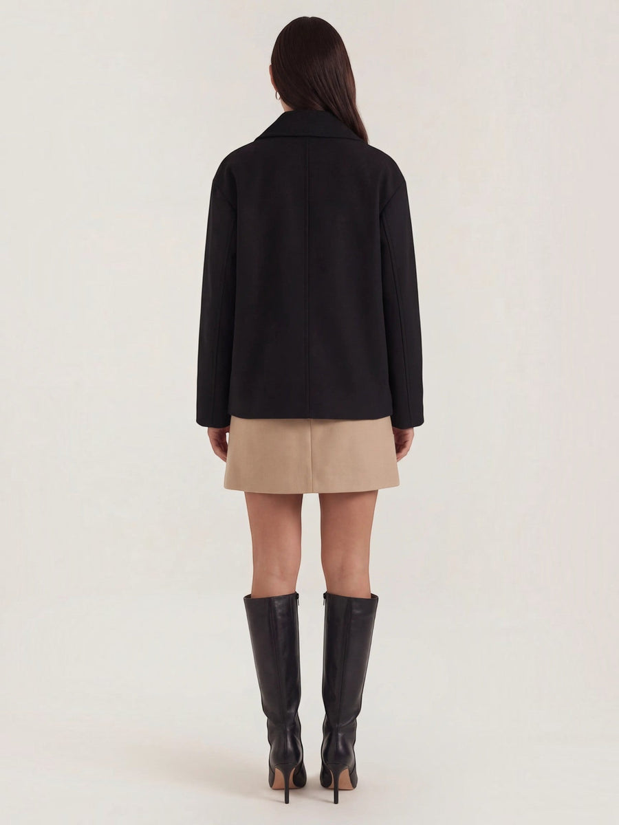 Amanda Button Front Short Coat