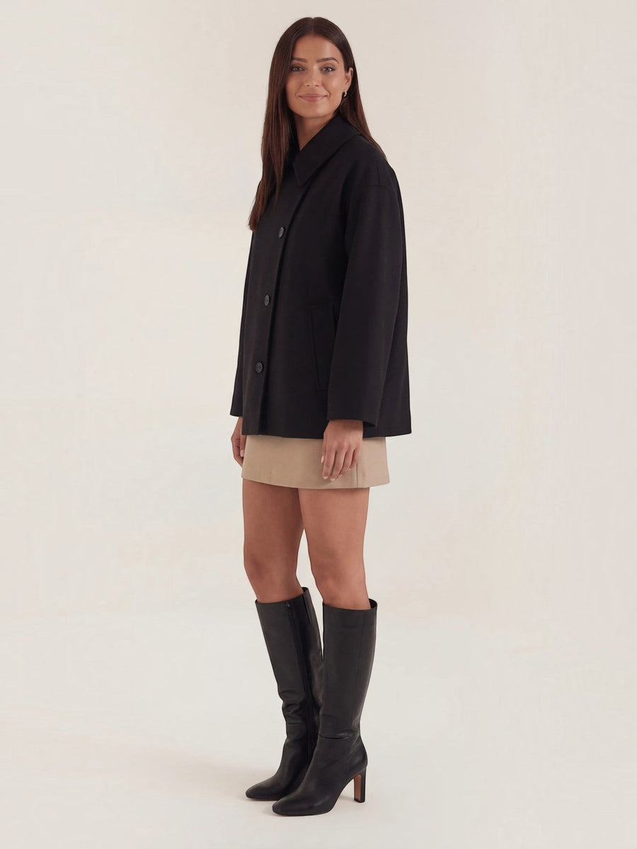 Amanda Button Front Short Coat