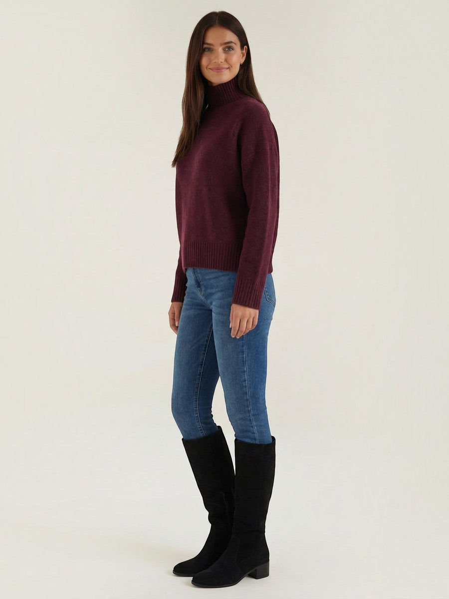 Andrea Fluffy Oversized Turtleneck Sweater