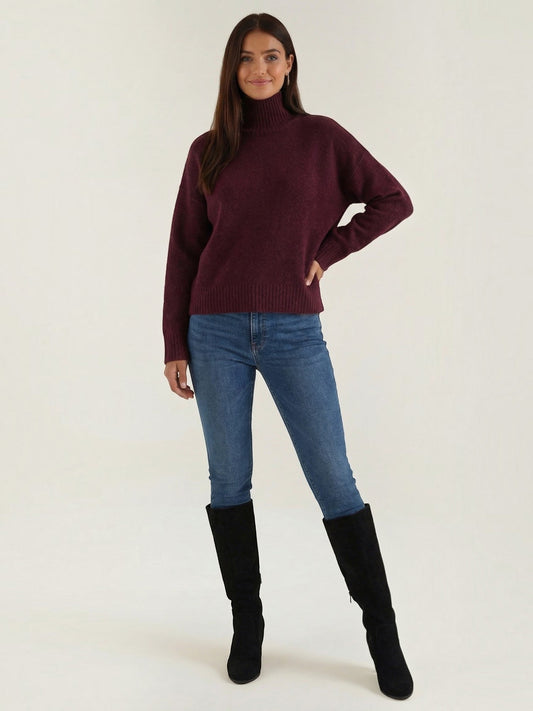 Andrea Fluffy Oversized Turtleneck Sweater