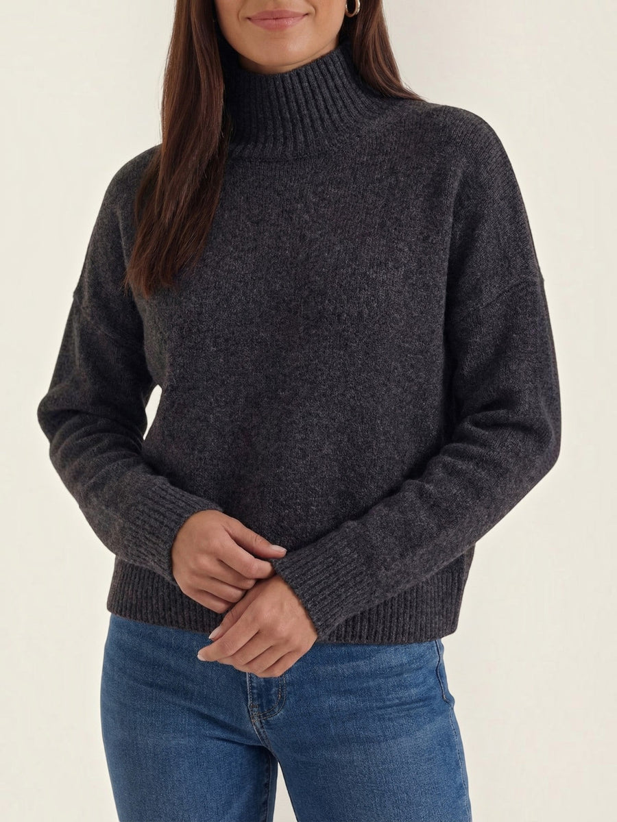 Andrea Fluffy Oversized Turtleneck Sweater