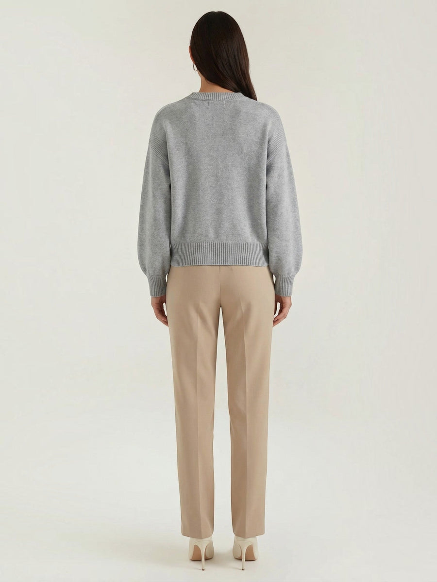 Annie 3D Floral Puff Sleeve Sweater