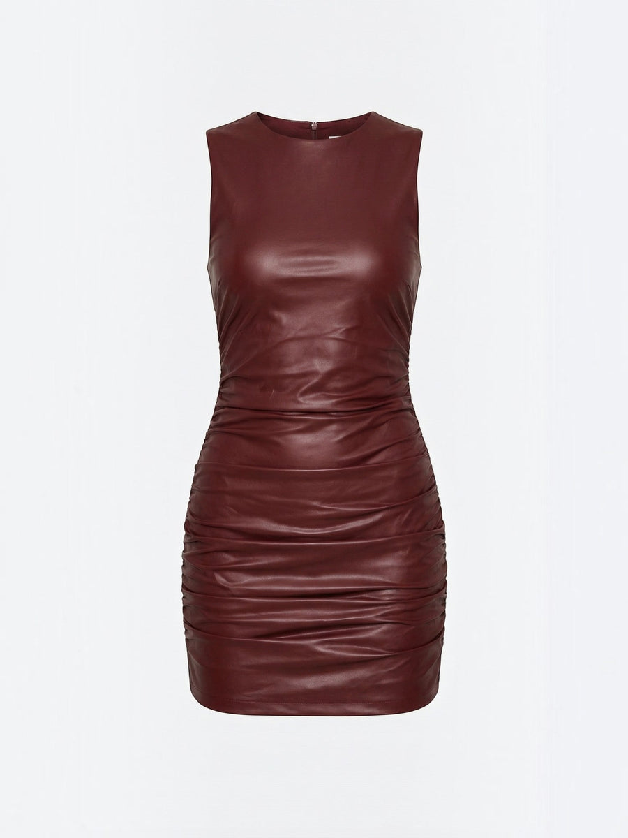 Bernice Faux Leather Bodycon Mini Dress