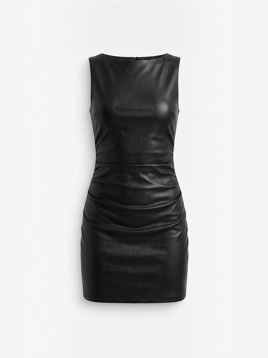 Bernice Faux Leather Bodycon Mini Dress