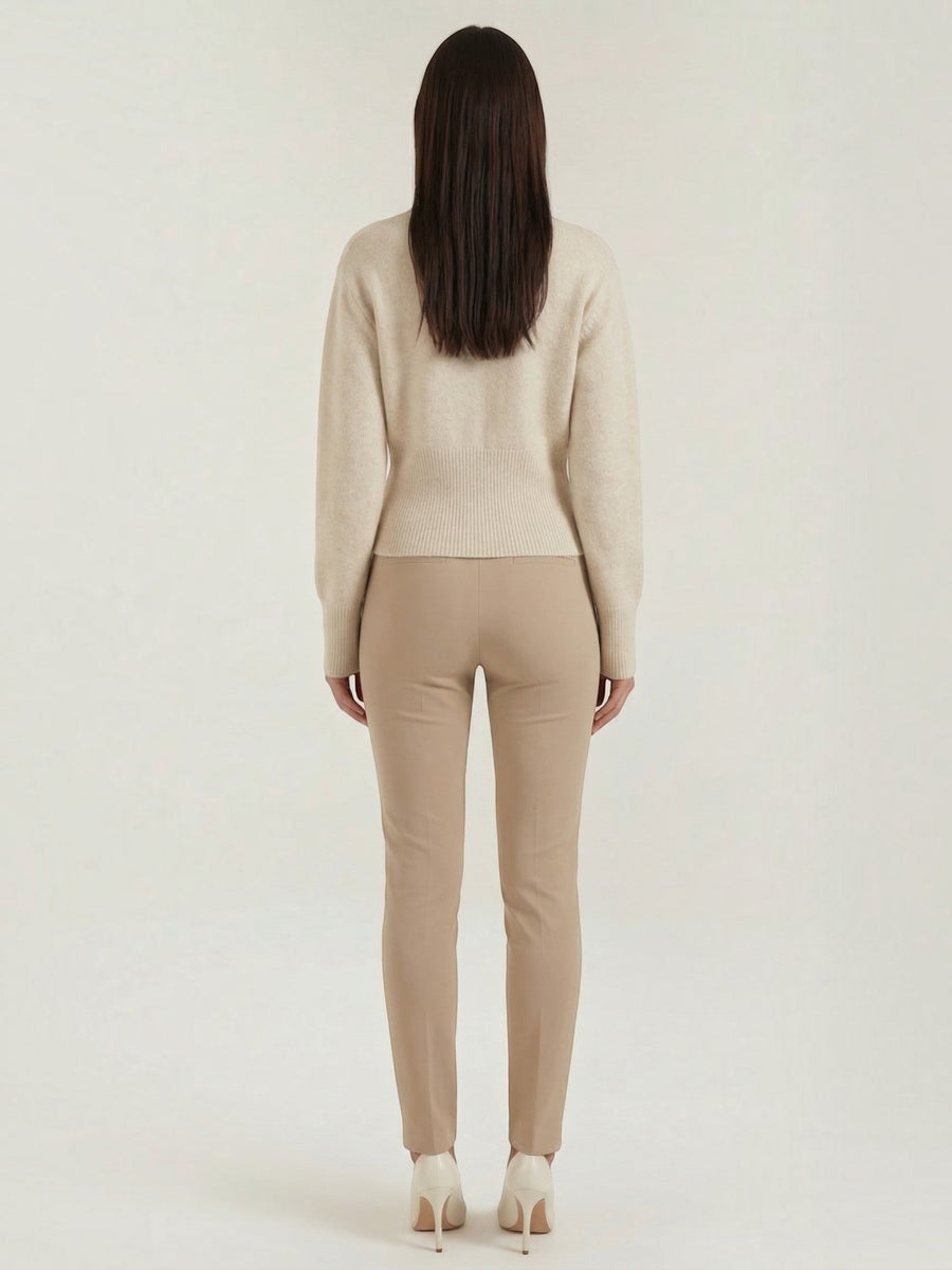 Beverly Fluffy Knit Half Zip Sweater