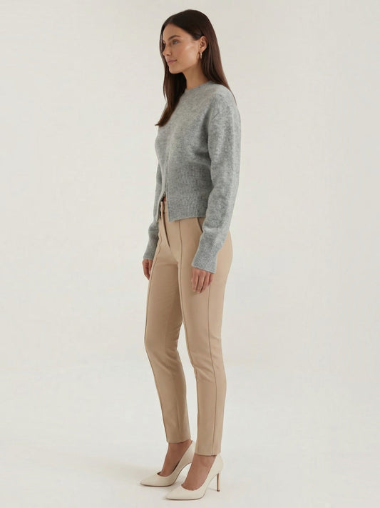 Beverly Fluffy Knit Half Zip Sweater