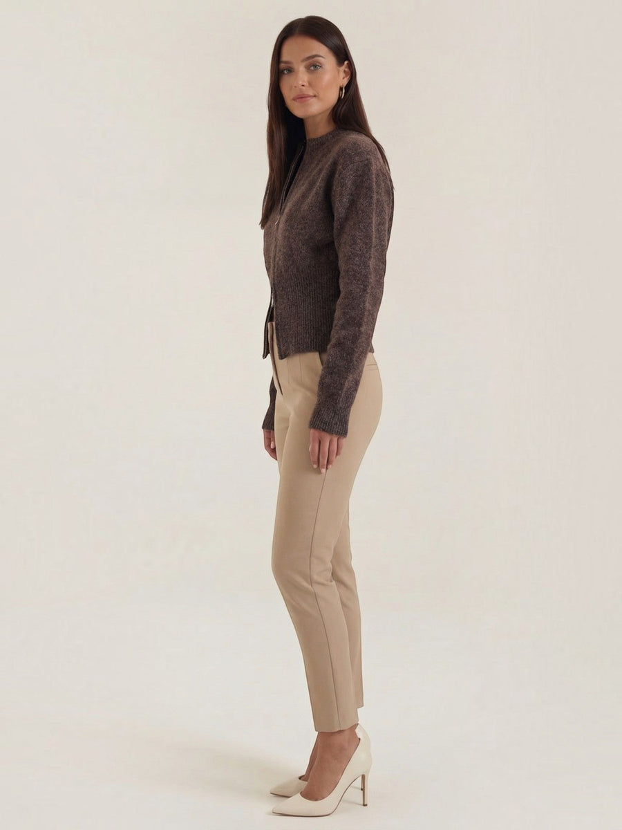 Beverly Fluffy Knit Half Zip Sweater