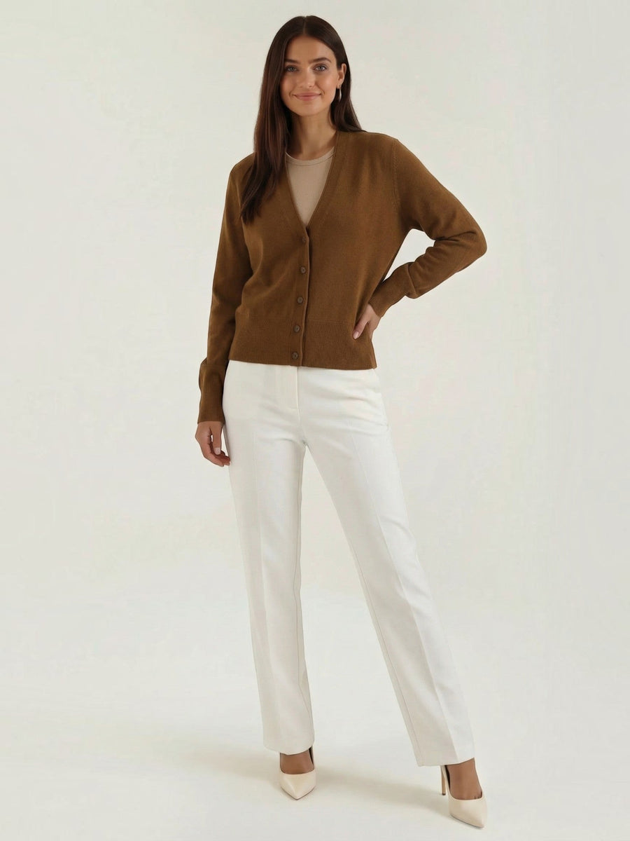 Bonnie Deep V Neck Button Cardigan