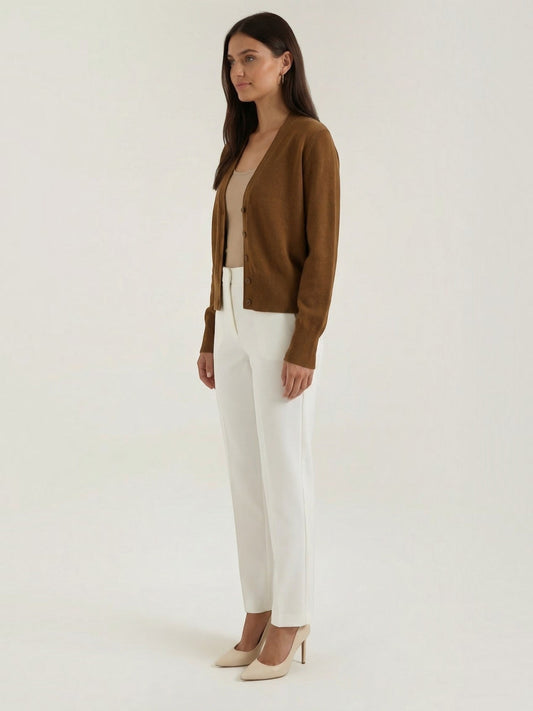 Bonnie Deep V Neck Button Cardigan