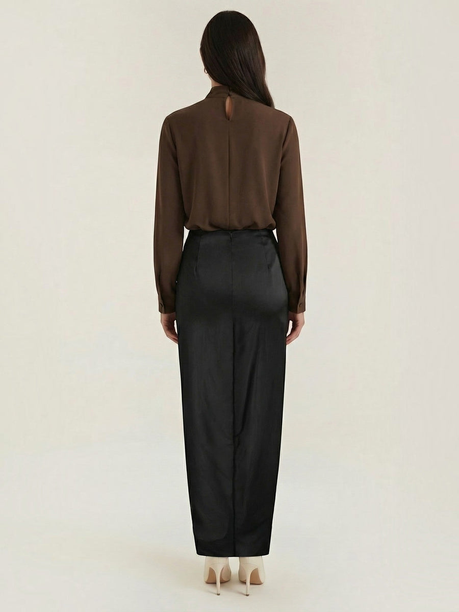 Clara Twist Detail Stand Collar Blouse