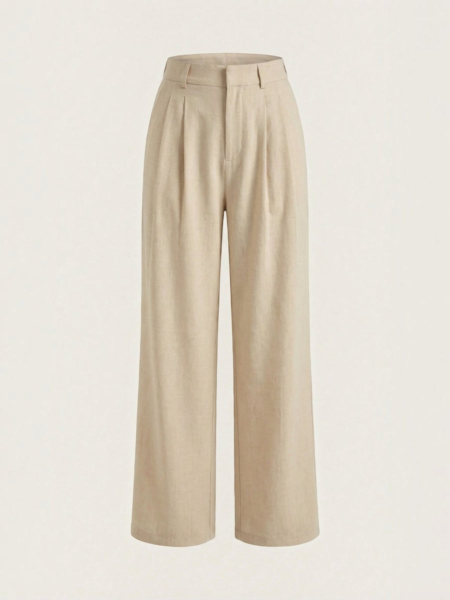 Courtney Linen Blend Wide Leg Pants