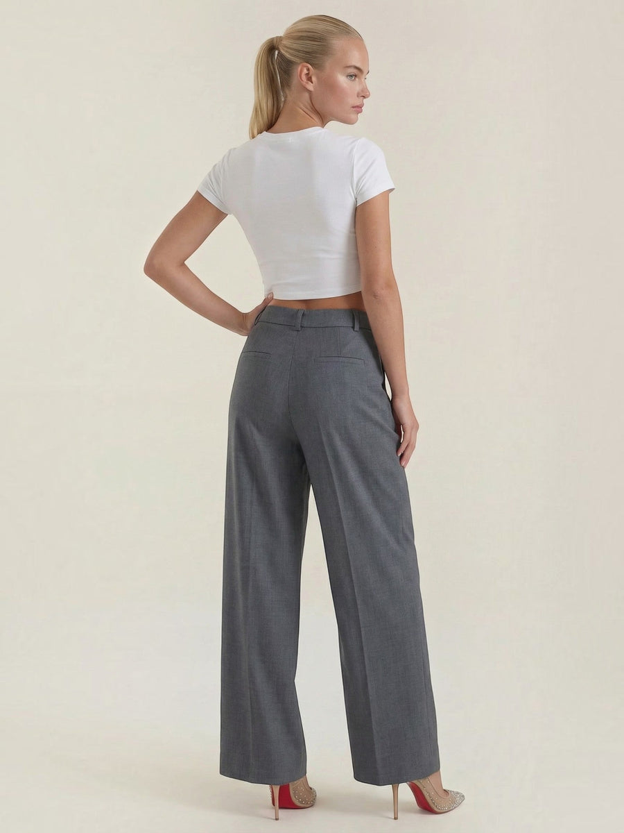 Courtney Linen Blend Wide Leg Pants