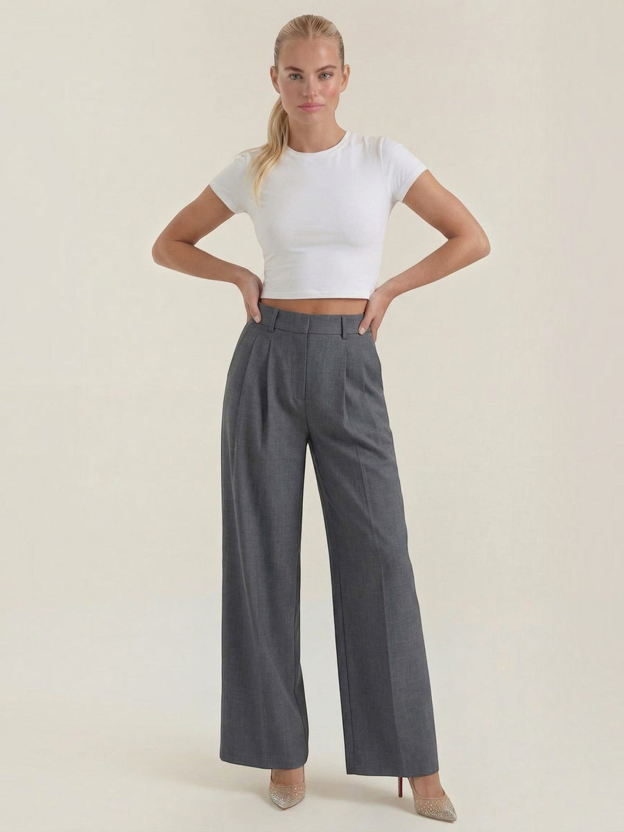 Courtney Linen Blend Wide Leg Pants