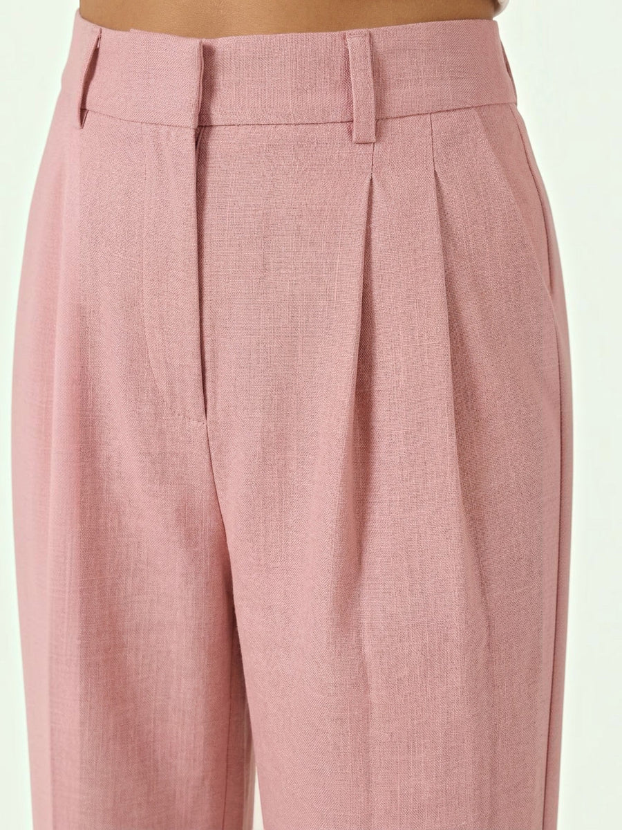 Courtney Linen Blend Wide Leg Pants