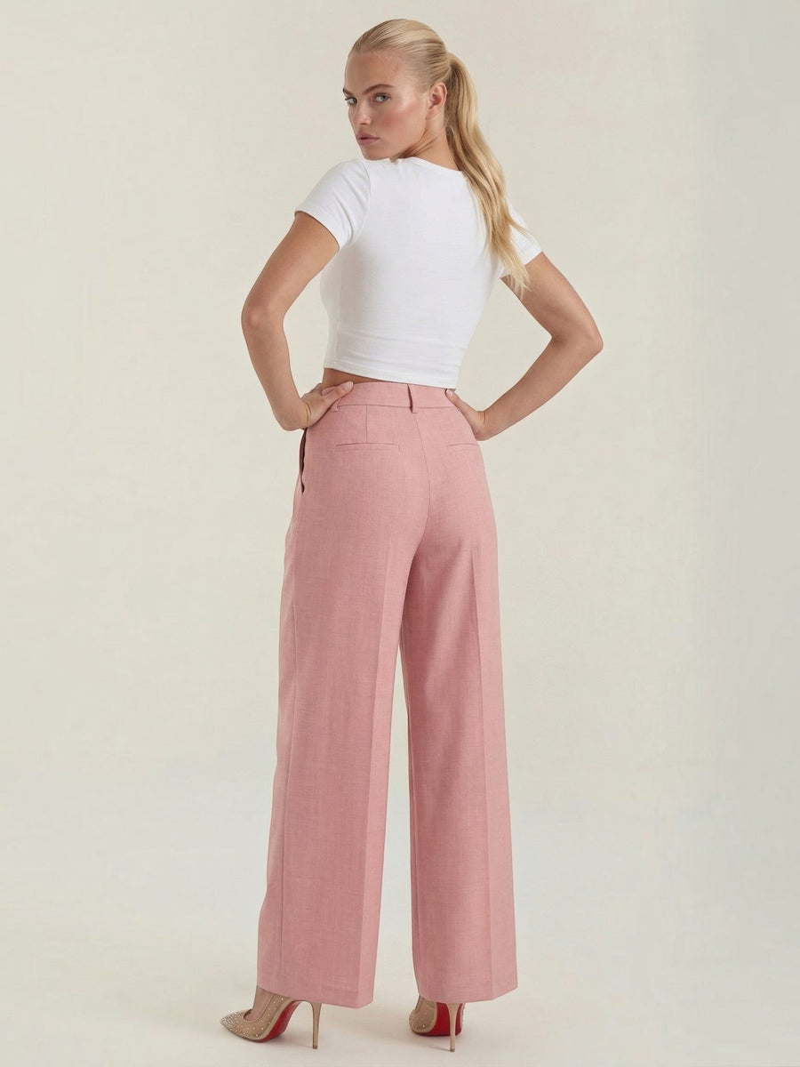 Courtney Linen Blend Wide Leg Pants