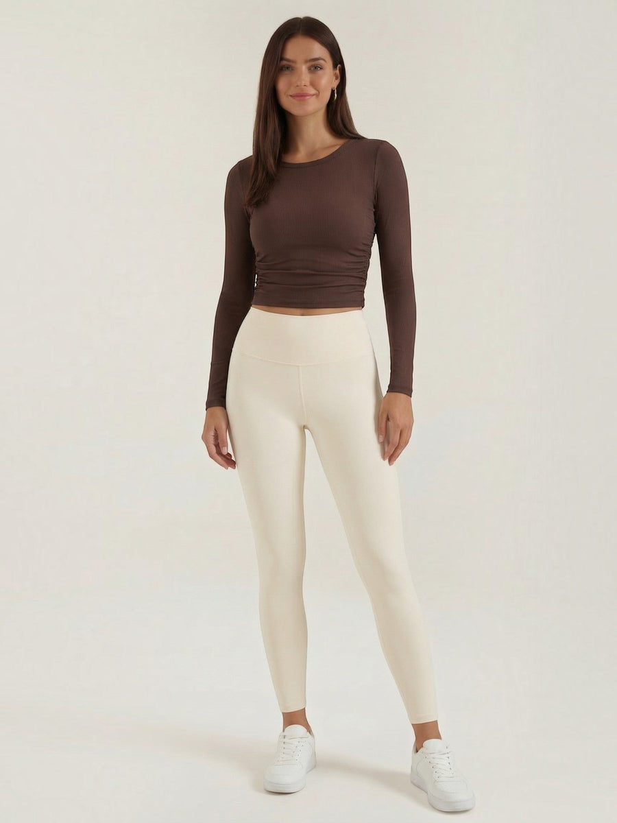 Dawn Ribbed Long Sleeve Crop Top