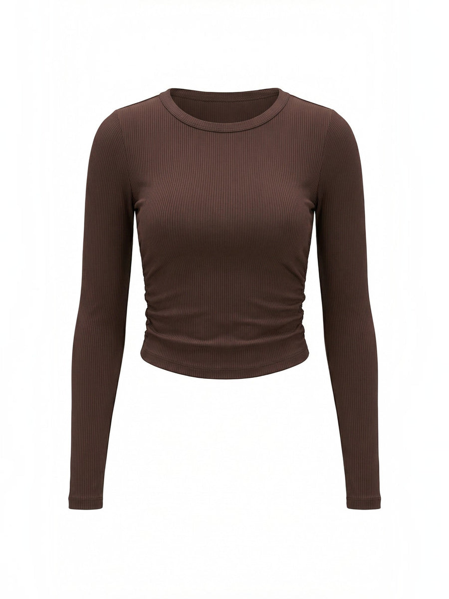 Dawn Ribbed Long Sleeve Crop Top