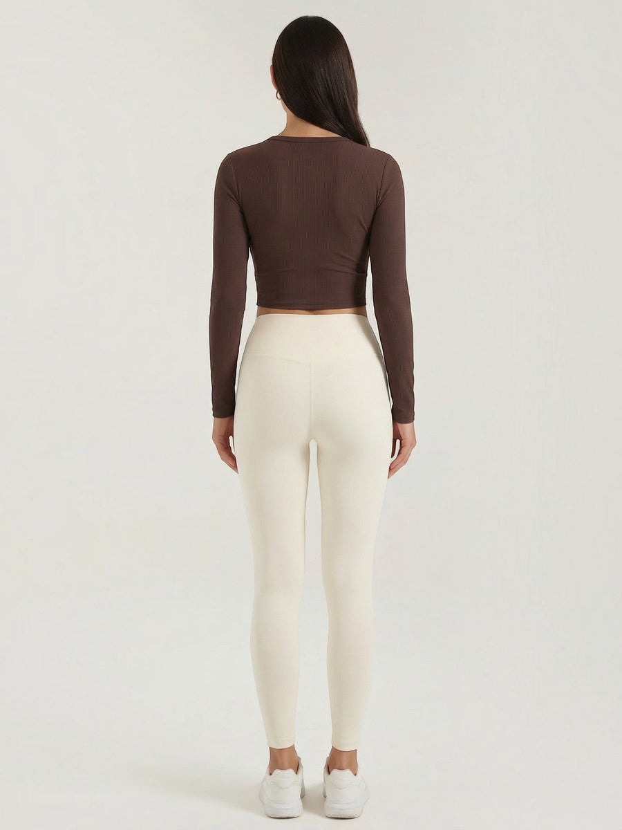 Dawn Ribbed Long Sleeve Crop Top