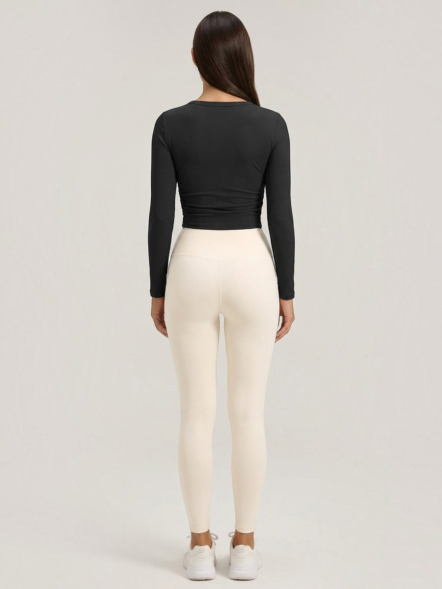 Dawn Ribbed Long Sleeve Crop Top