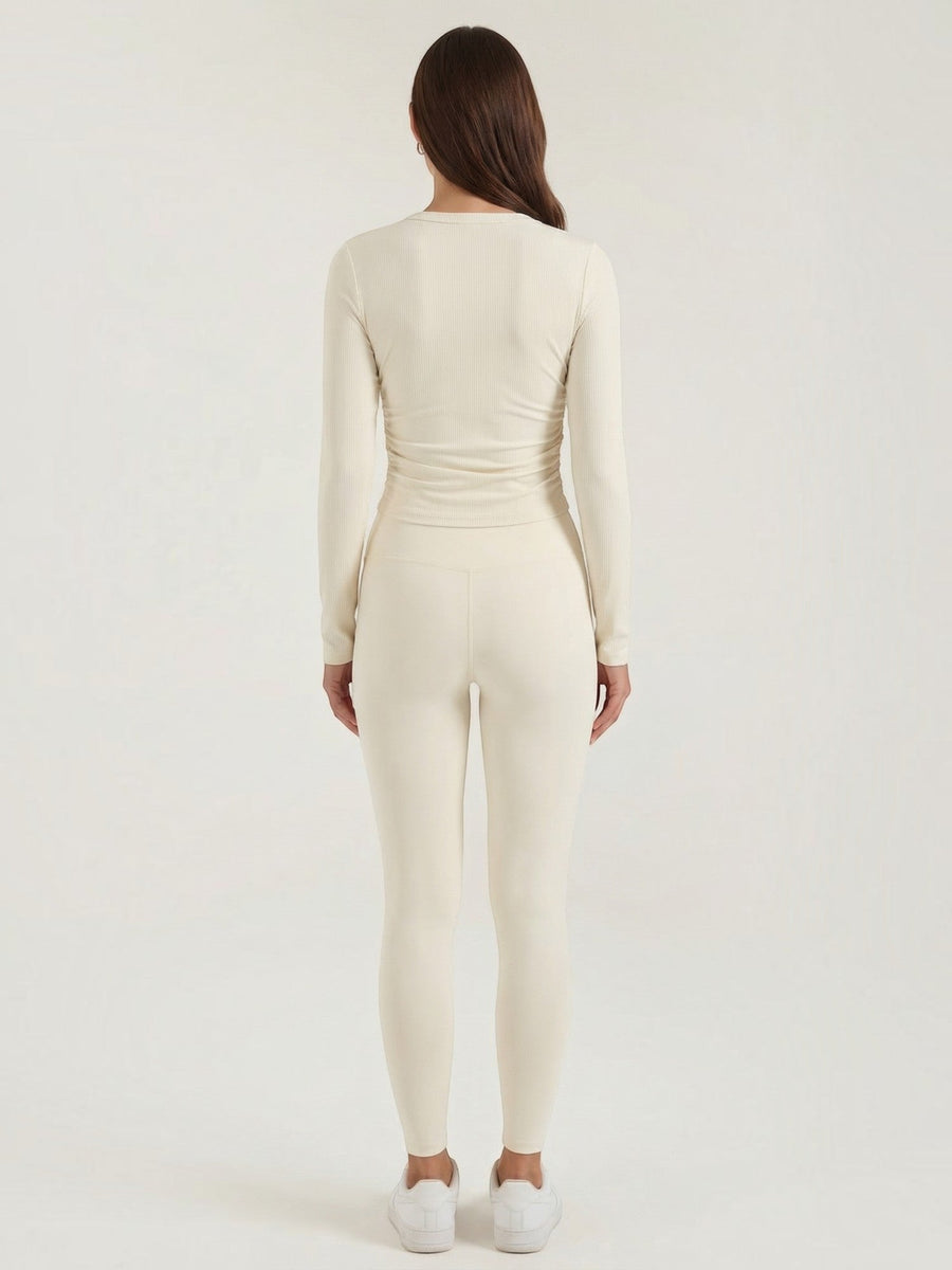 Dawn Ribbed Long Sleeve Crop Top